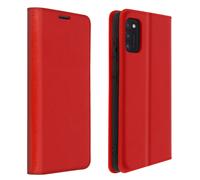Folio Real Leather Galaxy A41 Case Card-holder Video Stand Red