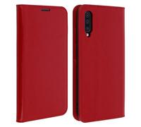 Folio Real Leather Samsung Galaxy A50 / A30s Case Card-holder Video Stand Red