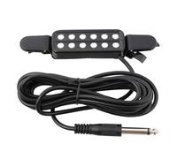 Folk Acoustic Guitar Pickup No Drilling Guitar Transducer Amplifier Pickups Easy Installation Guitar Accessory Acoustic Guitar Pickups Parts(Silver)