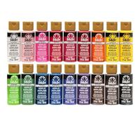 Folk Art Acrylic Paint in Assorted Colors (2-Ounce), PROMOFAI Colors,59 ml (Pack of 18)