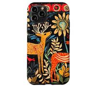 Folk Art Deer In Enchanted Forest Case for iPhone 11 Pro