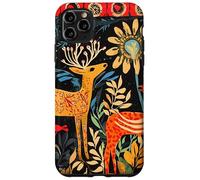 Folk Art Deer In Enchanted Forest Case for iPhone 11 Pro Max
