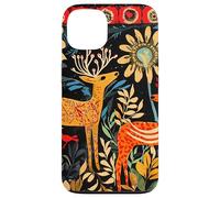 Folk Art Deer In Enchanted Forest Case for iPhone 13