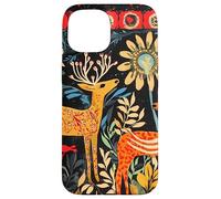 Folk Art Deer In Enchanted Forest Case for iPhone 15