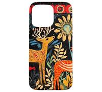 Folk Art Deer In Enchanted Forest Case for iPhone 15 Pro Max