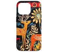 Folk Art Deer In Enchanted Forest Case for iPhone 16 Pro
