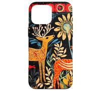 Folk Art Deer In Enchanted Forest Case for iPhone 16 Pro Max