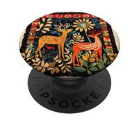 Folk Art Deer In Enchanted Forest PopSockets Adhesive PopGrip