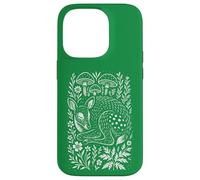 Folk Art Deer Woodland Nature Lover Wild Animal Fans Case for iPhone 14 Pro