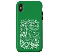 Folk Art Deer Woodland Nature Lover Wild Animal Fans Case for iPhone X/XS