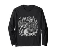 Folk Art Fox Woodland Nature Lover Wild Animal Fans Long Sleeve T-Shirt