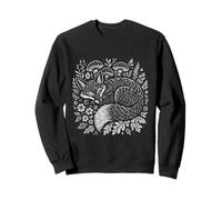 Folk Art Fox Woodland Nature Lover Wild Animal Fans Sweatshirt