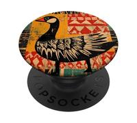 Folk Art Goose With Tribal Pattern PopSockets Adhesive PopGrip