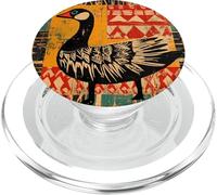 Folk Art Goose With Tribal Pattern PopSockets PopGrip for MagSafe