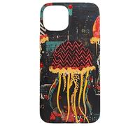 Folk Art Jellyfish Trio Pop Art Case for iPhone 15 Plus