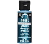 Folk Art Metallic Acrylic Paint in Assorted Colors (2 oz), 6102, 2 Ounce Topaz Blue
