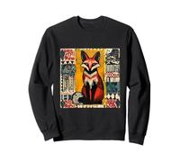 Folk Art Tribal Pattern Fox Sweatshirt