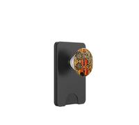 Folk Art Violin And Flowers Graphic PopSockets PopWallet for MagSafe