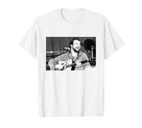Folk Blues Singer Live By Everard Smith T-Shirt, Men, White, Large