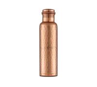 FOLK CRAFT Pure Copper Water Bottle - 32 oz - Indian Handmade Copper Bottle for Drinking Water at Travel, Hiking, Gym, Office, Outdoor - Hammered