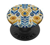 Folk Floral Pattern, Scandinavian Inspired 04 PopSockets Adhesive PopGrip