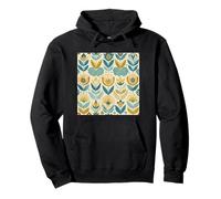 Folk Floral Pattern, Scandinavian Inspired 07 Pullover Hoodie