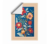 Folk Garden Botanical Unframed Wall Art Print A3 (42×29.7cm), Wall Decor for Living Room, Bedroom, Office & Home, Art Gift