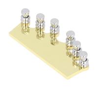 Folk Guitar Bridge Plate, Wear Resistance Guitar String Tuning System Compact Design Metal Lightweight for 39 Inch Size for Tone Volume Sustain Improvement (Gold)