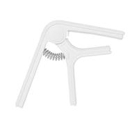 Folk Guitar Capo Ukulele Classical Electric Guitar Universal Plastic Steel Clip Tuner (White)