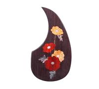 Folk Guitar Solid Wood Pickguard Acoustic Guitar Water Drop-shaped Carved Inlaid Pickguard(B)
