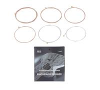 Folk Guitar String Bright Tone Ultra Thin Coating for Various Styles and Genres Wooden Guitar Phosphor Bronze 6Pcs (SK12)