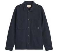 Folk Men's Anniversary Patch Overshirt Ash Navy Brushed Twill