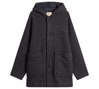 Folk Men's Hooded Car Coat Navy Brown Texture