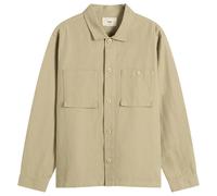 Folk Men's Patch Overshirt Light Khaki Slub Linen