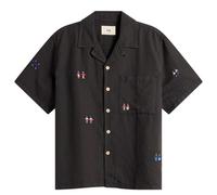 Folk Men's Presented by END. Relaxed Soft Collar Vacation Shirt Soft Black People Embroidery Medium