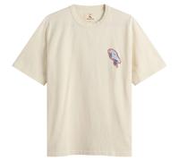 Folk Men's Relaxed T-Shirt Ecru Parrot Print