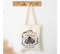 Folk Moth Polycotton Tote Bag For Daily Essentials