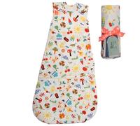 Folk & Thread Organic Baby Sleeping Bag 0.5 tog | Comfortable & Snuggly Baby Summer Sleeping Bag Thoughtfully Designed for a Peaceful Night's Sleep | Ideal for 24-27C Rooms | 18-36 Salcombe