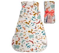 Folk & Thread Organic Newborn Sleeping Bag 2.5 tog | Comfortable & Snuggly Baby Sleep Bag Designed To Give You & Your Baby a Peaceful Night's Sleep | Ideal for 16-20C Rooms | 0-3m Folktails