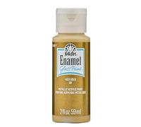 FolkArt Enamel Glitter and Metallic Paint in Assorted Colors (2 oz), 4033, Metallic Gold
