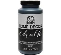 FolkArt Home Decor Chalk Paint 16oz-Rich Black, Other, Multicoloured, 9.62 x 9.62 x 17.24 cm