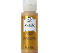 FolkArt K658 Metallic Acrylic Paint in Assorted Colors (2 oz), 6102, 2 Ounce Antique Gold