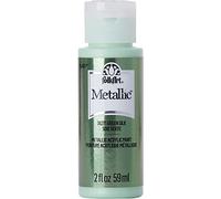 FolkArt Metallic Acrylic Craft Paint, Green Silk 2 fl oz Premium Metallic Finish Paint, Perfect For Easy To Apply DIY Arts And Crafts, 36271