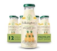 Folkington's Fruit Juice, Pineapple Juice, Multipack 12x250 ml | Recovers the natural taste of pure, squeezed fruit to provide a refreshing and authentic drink for catering menus.