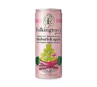 Folkingtons gently Sparkling Rhubarb & Apple - 12 x 250ml cans