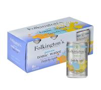 Folkington's Light Tonic Water, Light Tonic, 8 Cans, Lower Calorie, Mix with Gin Botanicals, Artisan Botanical Mixer, Fridge Pack 8x150ml