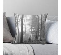 Folklore Album August Square Pillowcase Polyester Linen Velvet Pattern Zip Decorative Throw Pillow Case Home Cushion Cover