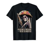 Folklore Firearms La Catrina Lady - Day of The Dead Vintage T-Shirt