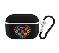 Folklore Floral Flower Bluetooth Earphone Case Hard Covers Earbuds Protective Case Compatible with Airpods Pro
