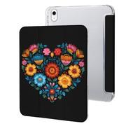 Folklore Floral Flower Protective Case Compatible for IPAD 10代 (10.9in) Trifold Stand Tablet Cover with Pen Holder